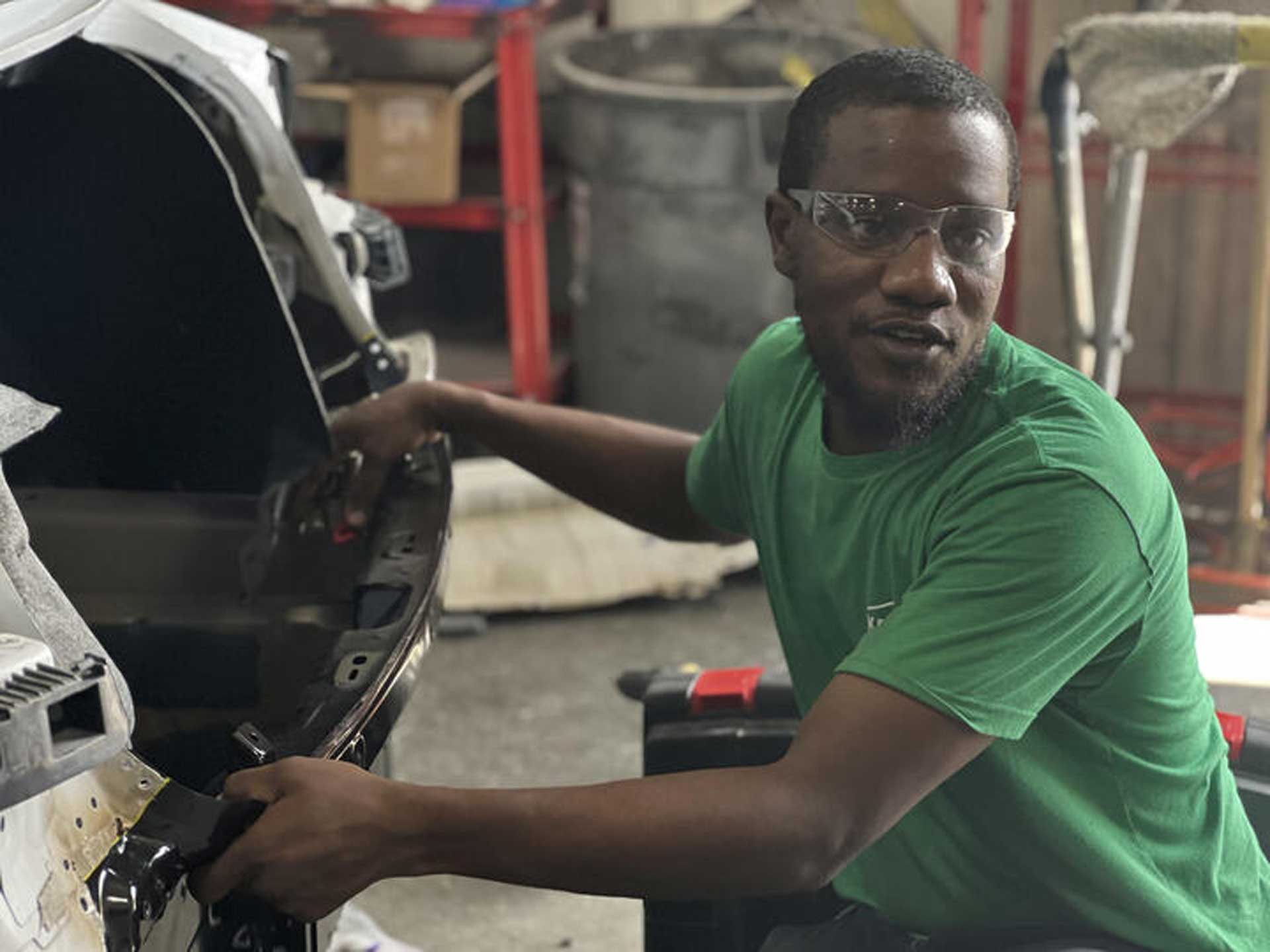 Kaizen Collision Center technician working